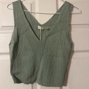 Ramy Brook Sage Green V-Neck Tank Top